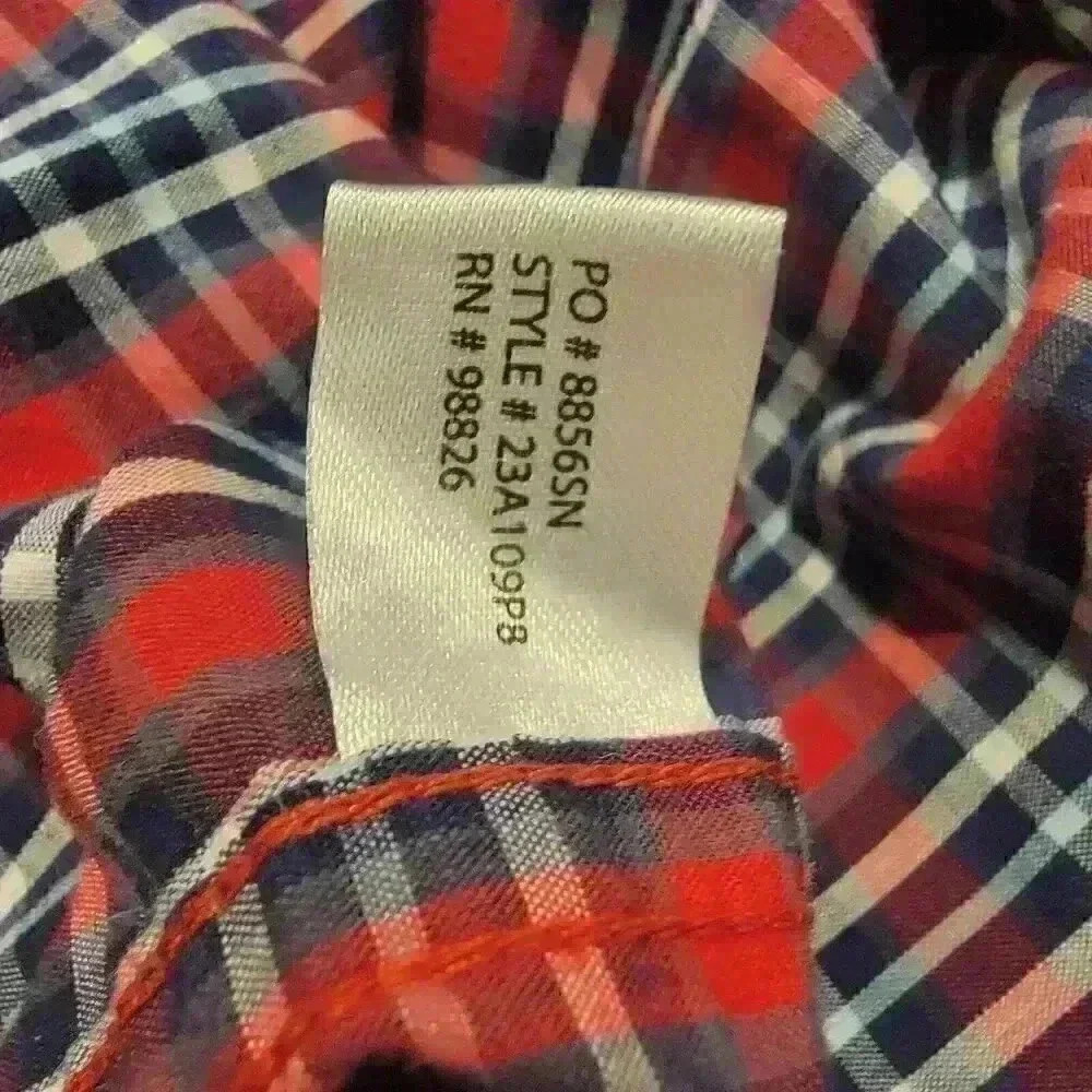 US Polo Assn. Shirt Mens 2XLT Red Button Up Long Sleeve Plaid Casual Pony - Picture 2 of 6